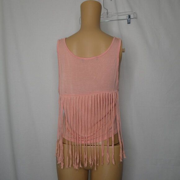 Raggs II Riches California Los Angeles Fringe Tank Modest Crop Top Graphic Tee - Picture 4 of 5